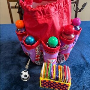 Red Bingo Bag with Accessories